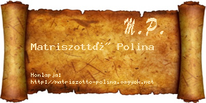 Matriszottó Polina névjegykártya